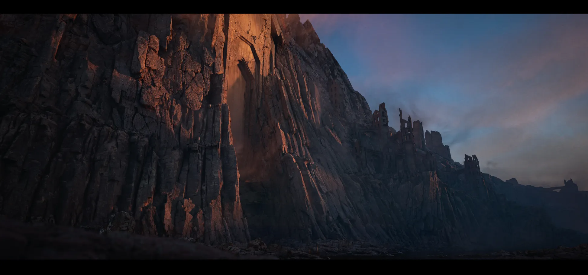 Cliffs at Dusk